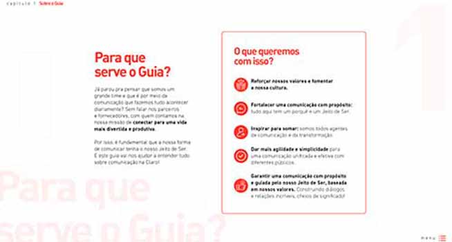 Case Claro Guia de comunicação interna
