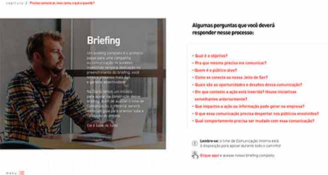 Case Claro Guia de comunicação interna